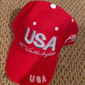 Red USA Golden Eagle Lanza Cap